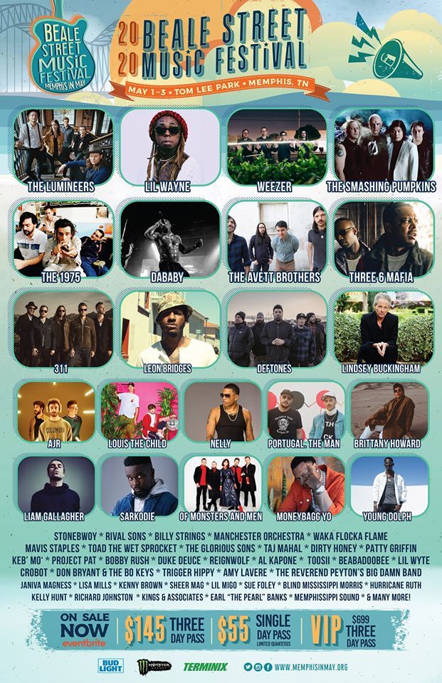 Beale Street Music Festival 2020 Lineup: Smashing Pumpkins, Weezer, The 1975, Deftones, Lil Wayne, and More
