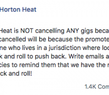 Reverend Horton Heat Refuses to Cancel Concerts Due to Coronavirus