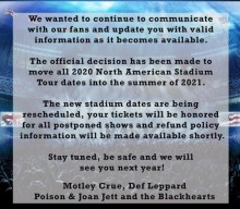 It’s Official: MÖTLEY CRÜE, DEF LEPPARD And POISON’s ‘The Stadium Tour’ Postponed To Summer 2021