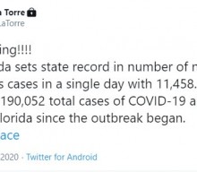QUEENSRŸCHE’s TODD LA TORRE Says ‘F**k This Place’ As Florida Breaks Record With 11,458 New COVID-19 Cases