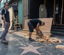 Donald Trump’s Hollywood Walk of Fame star has been boarded up