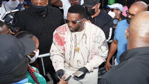 Diddy hands out cash and gift cards in Miami to help US residents during the COVID-19 pandemic