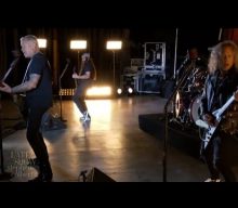 METALLICA Celebrates 35th Anniversary Of ‘Master Of Puppets’ By Performing ‘Battery’ On ‘The Late Show With Stephen Colbert’ (Video)