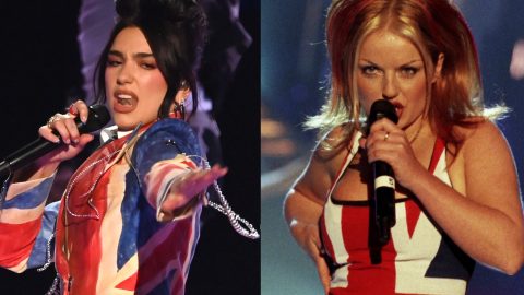 Spice Girls’ Geri Horner approves of Dua Lipa’s Union Jack BRITs look