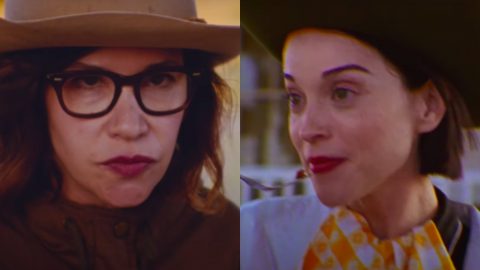 Watch the trailer for St. Vincent and Carrie Brownstein’s “bananas art film”, ‘The Nowhere Inn’