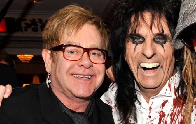 Elton John and Alice Cooper recreate iconic photo at Bernie Taupin’s birthday party