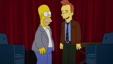 Watch Homer Simpson conduct Conan O’Brien’s exit interview in late night finale