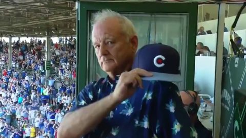 Bill Murray sings at Chicago Cubs’ first full capacity game since pandemic