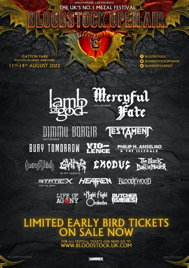LAMB OF GOD And MERCYFUL FATE To Headline 2022 Edition Of BLOODSTOCK OPEN AIR