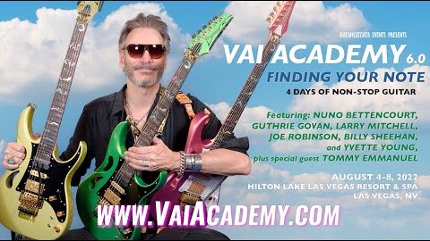STEVE VAI Announces Details Of ‘Vai Academy 6.0 – Finding Your Note’ Feat. NUNO BETTENCOURT, BILLY SHEEHAN