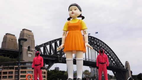 ‘Squid Game’: Giant ‘Red Light, Green Light’ doll appears in Sydney