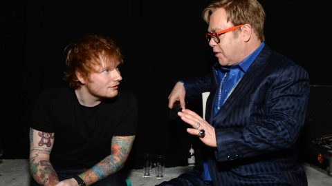 Ed Sheeran wants Elton John to knock him off the top of the UK singles chart
