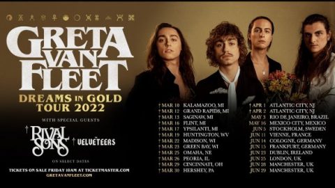 GRETA VAN FLEET Announces ‘Dreams In Gold’ 2022 Tour