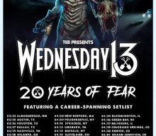 WEDNESDAY 13 Announces ’20 Years Of Fear’ U.S. Tour