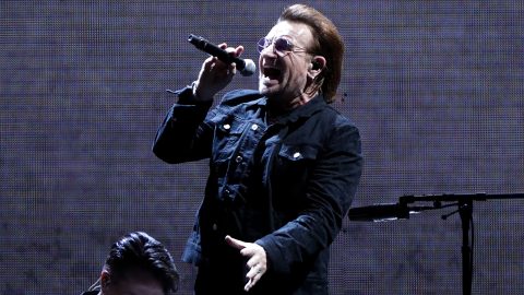 Watch Bono sing ‘Running To Stand Still’ at annual Dublin busking event