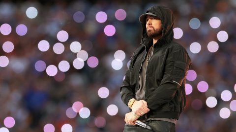 Eminem takes the knee during Super Bowl Halftime Show