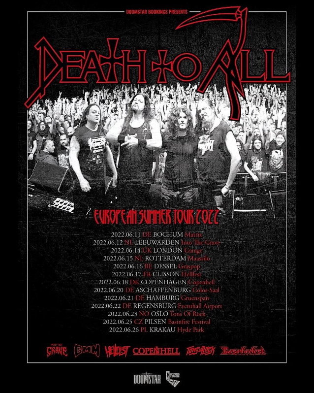 DEATH TO ALL Feat. GENE HOGLAN And STEVE DIGIORGIO: June 2022 European Tour Announced