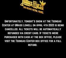 JUDAS PRIEST Cancels Lowell, Massachusetts Concert Due To Non-COVID-19-Related Illness