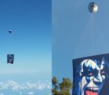 GENE SIMMONS ‘Tribute Balloon’ Filmed From Cockpit Of Jet In Brazil 20,000 Feet Up In The Air