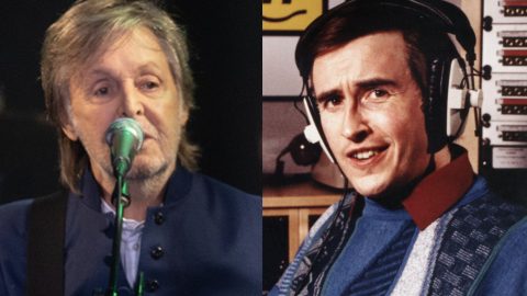 Steve Coogan quotes famous Alan Partridge Beatles line as he watches Paul McCartney at Glastonbury