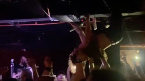 Foxing fan goes viral for climbing the ceiling at Ohio show