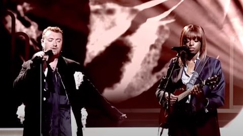 Cat Burns and Sam Smith bring electrifying performance of ‘Go’ to ‘Corden’