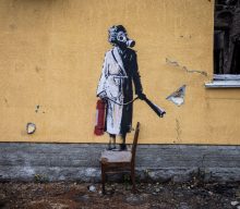 Banksy shares moving behind-the-scenes video of Ukraine murals