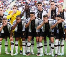 Germany team cover mouths and wear rainbow on kit in Qatar World Cup protest